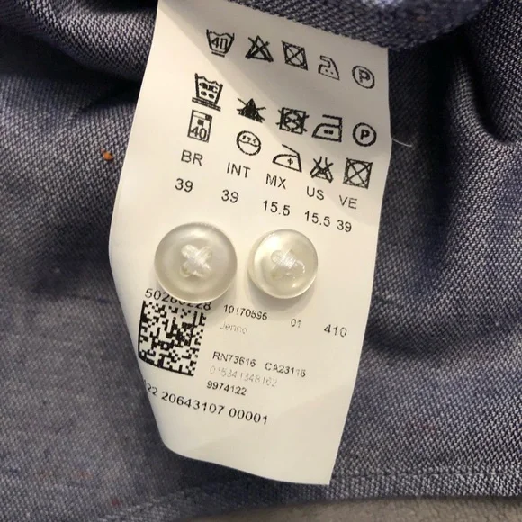 BOSS Hugo Boss Men’s Dress Shirt Size 15.5 - Picture 5 of 6